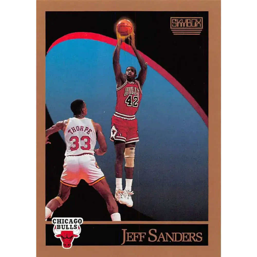 1990-91 SkyBox #47 Jeff Sanders EX Excellent RC Rookie SP Chicago Bulls Basketball Card - Basketball Card Single