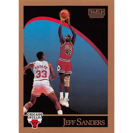 1990-91 SkyBox #47 Jeff Sanders EX Excellent RC Rookie SP Chicago Bulls Basketball Card