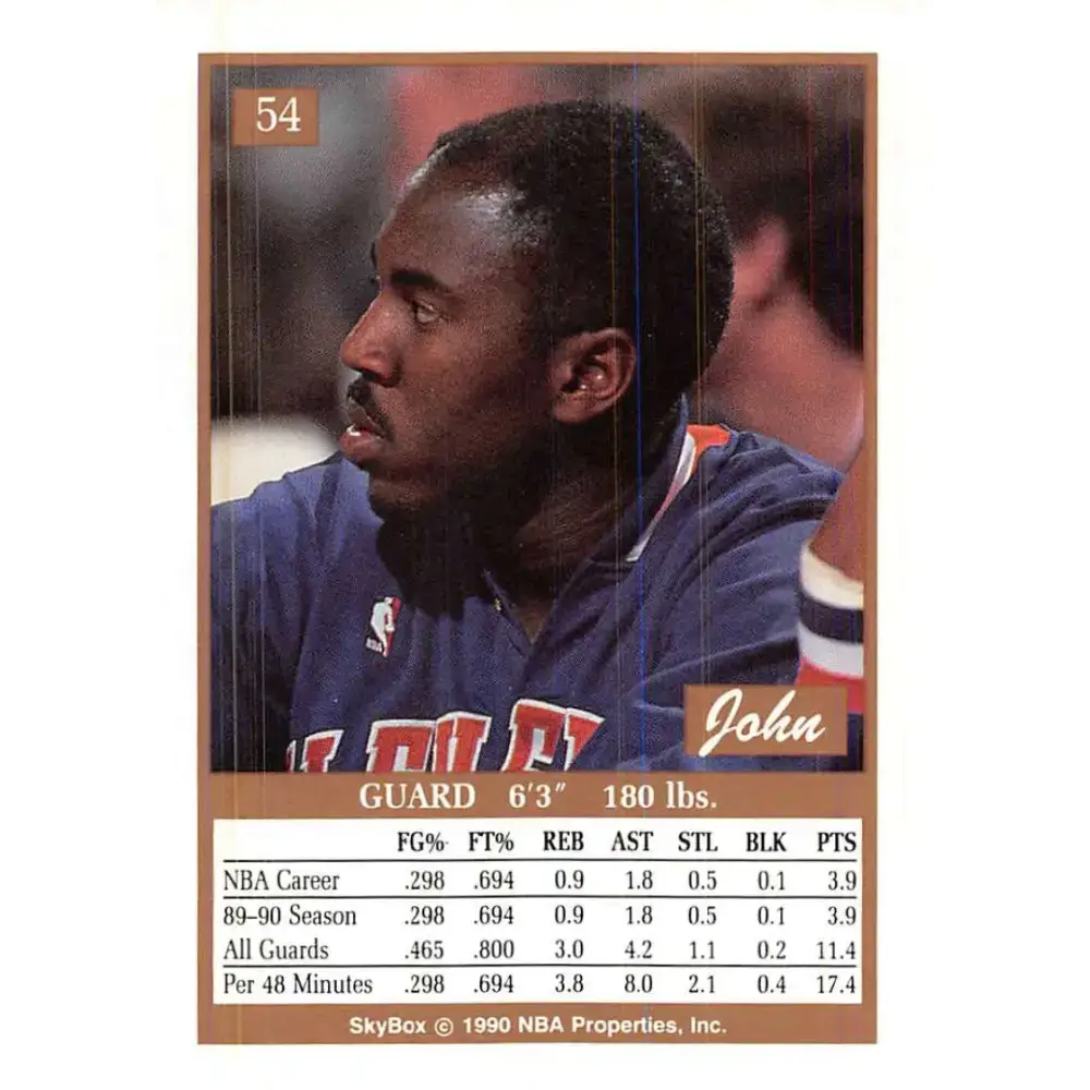 1990-91 SkyBox #54 John Morton EX Excellent Cleveland Cavaliers Basketball Card - Basketball Card Single