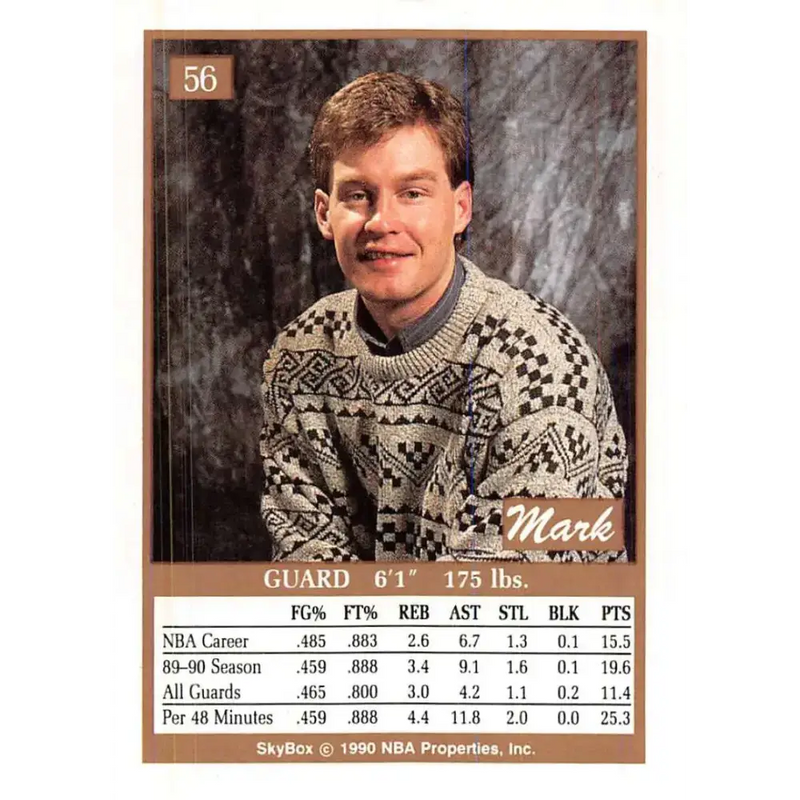 1990-91 SkyBox #56 Mark Price EX Excellent Cleveland Cavaliers Basketball Card - Basketball Card Single