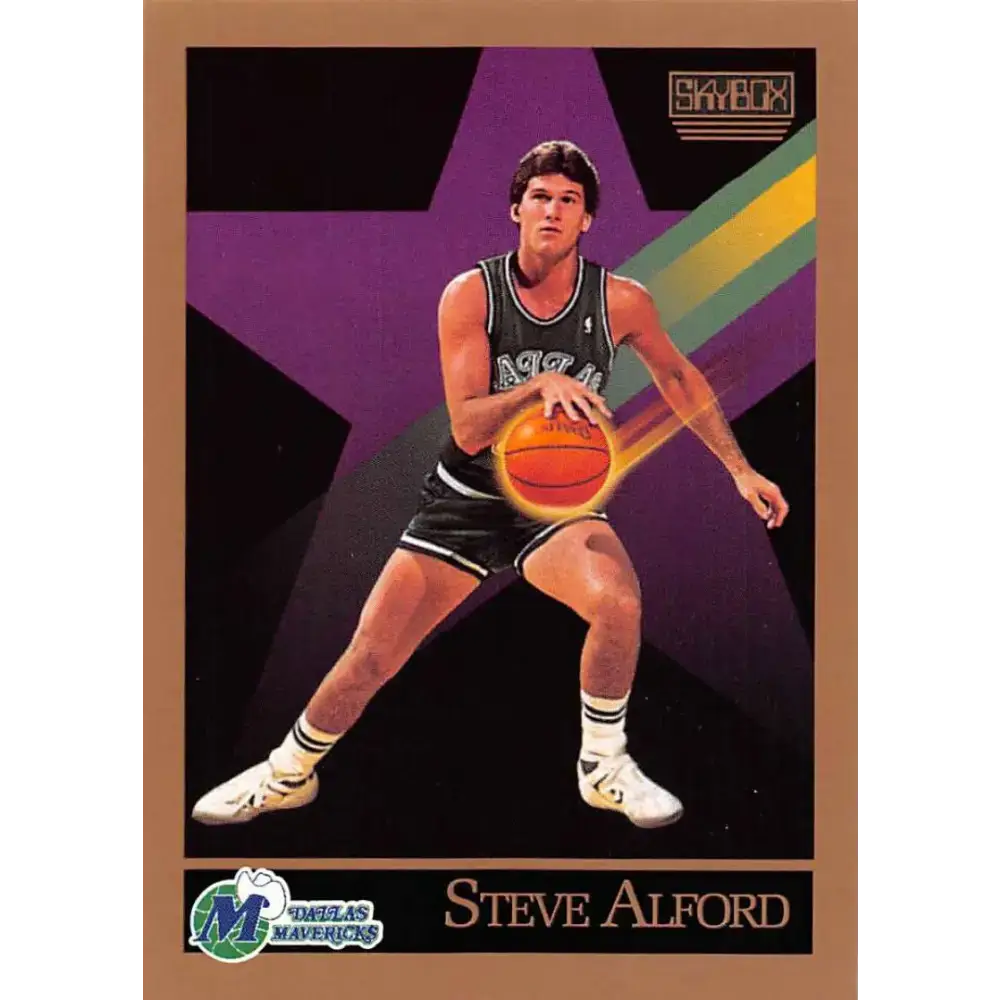 1990-91 SkyBox #59 Steve Alford EX Excellent Dallas Mavericks Basketball Card - Basketball Card Single