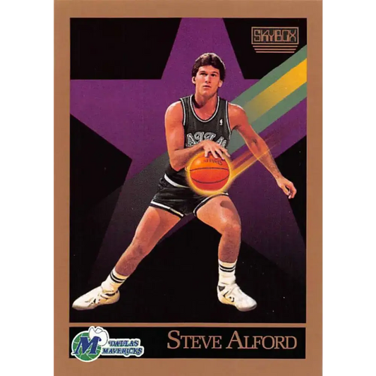 1990-91 SkyBox #59 Steve Alford EX Excellent Dallas Mavericks Basketball Card