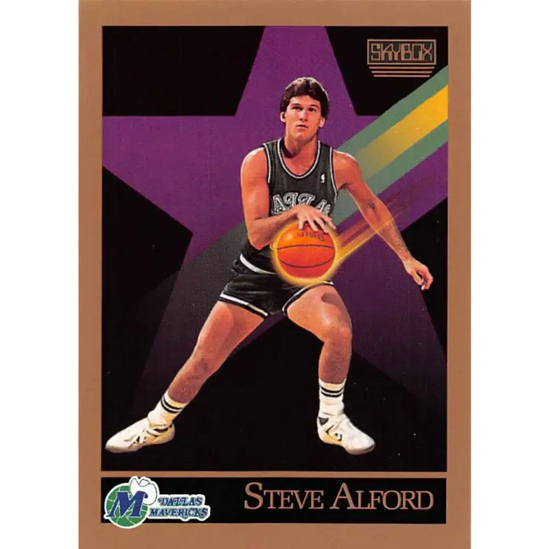 1990-91 SkyBox #59 Steve Alford EX Excellent Dallas Mavericks Basketball Card - Basketball Card Single