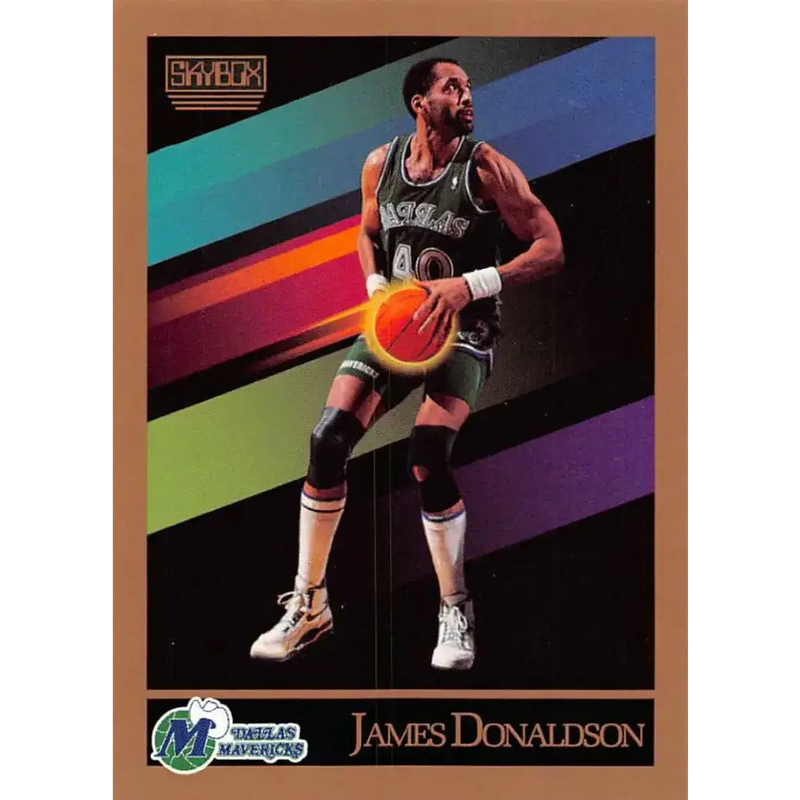 1990-91 SkyBox #63 James Donaldson EX Excellent Dallas Mavericks Basketball Card - Basketball Card Single