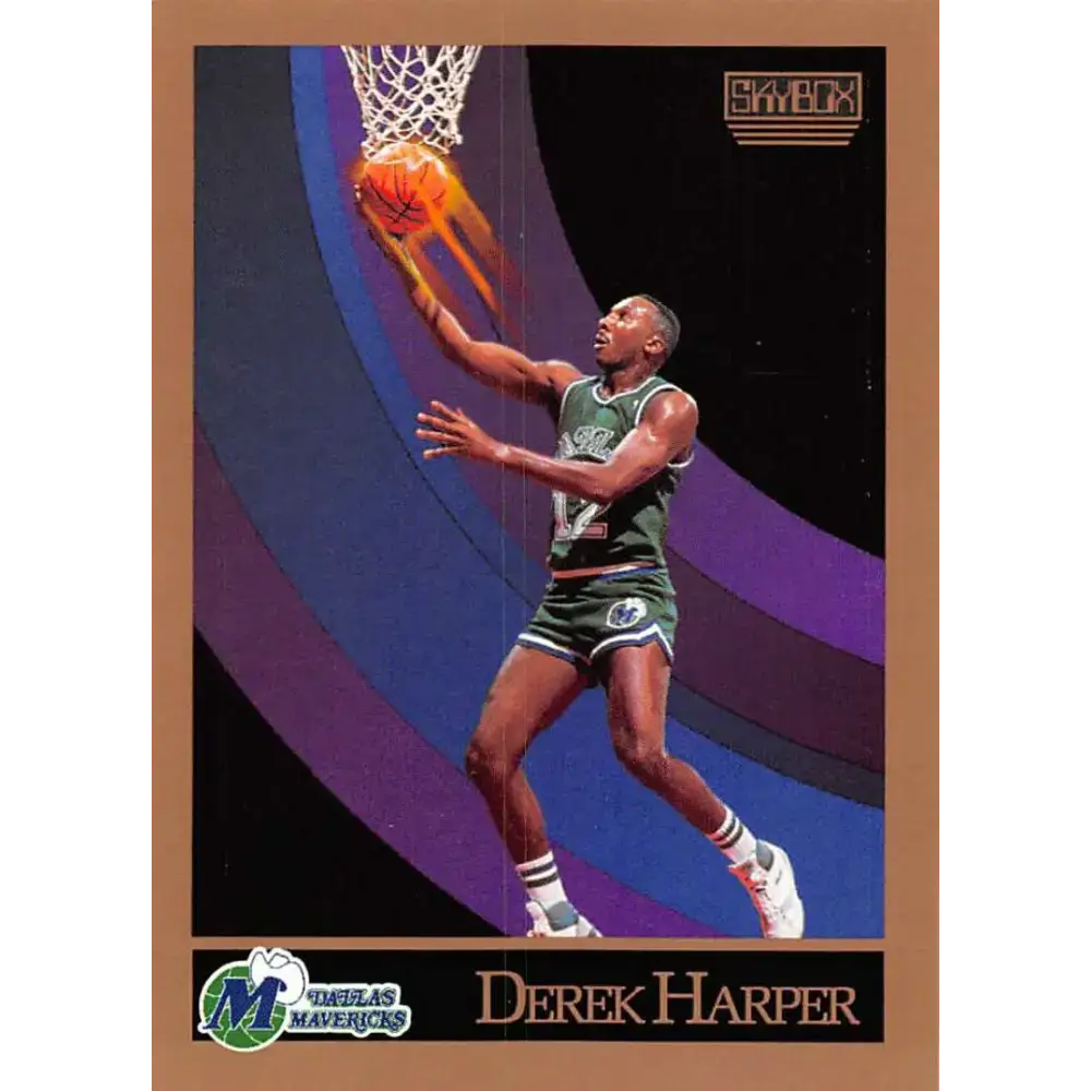 1990-91 SkyBox #64 Derek Harper EX Excellent Dallas Mavericks Basketball Card - Basketball Card Single