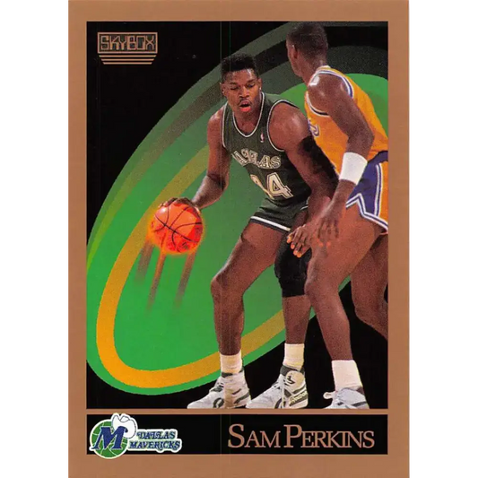 1990-91 SkyBox #66 Sam Perkins EX Excellent SP Dallas Mavericks Basketball Card