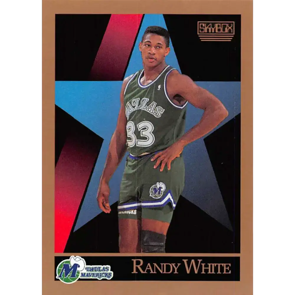 1990-91 SkyBox #69 Randy White EX Excellent RC Rookie Dallas Mavericks Basketball Card - Basketball Card Single