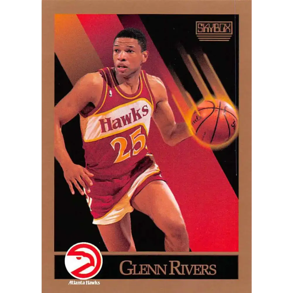 1990-91 SkyBox #7 Doc Rivers EX Excellent Atlanta Hawks Basketball Card - Basketball Card Single