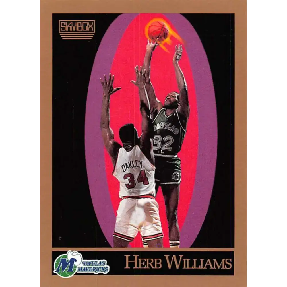 1990-91 SkyBox #70 Herb Williams EX Excellent Dallas Mavericks Basketball Card - Basketball Card Single