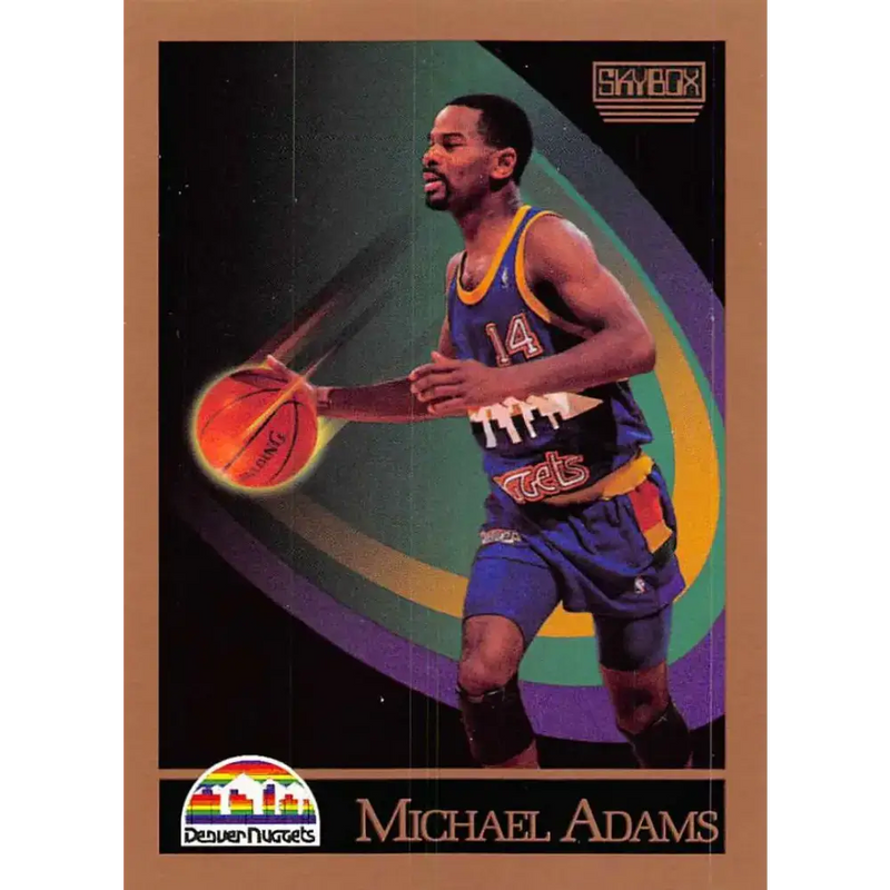 1990-91 SkyBox #71 Michael Adams EX Excellent Denver Nuggets Basketball Card - Basketball Card Single