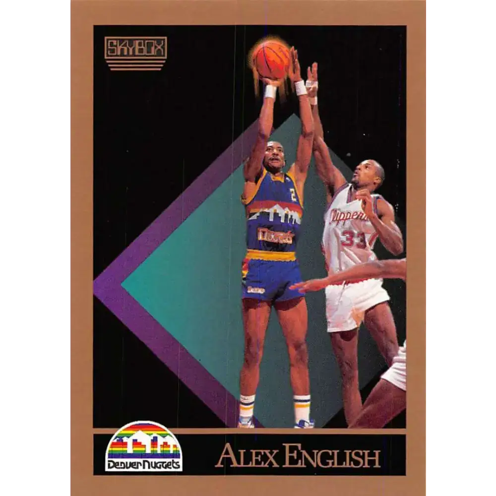 1990-91 SkyBox #74 Alex English EX Excellent SP Denver Nuggets Basketball Card - Basketball Card Single