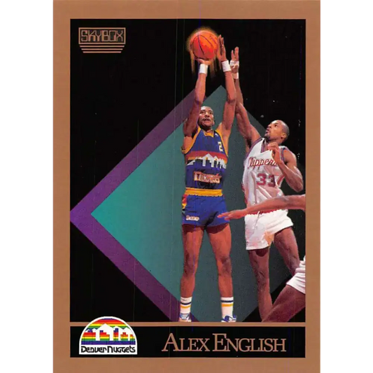 1990-91 SkyBox #74 Alex English EX Excellent SP Denver Nuggets Basketball Card