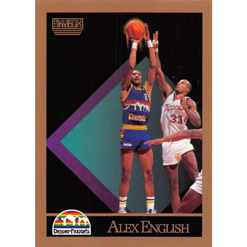 1990-91 SkyBox #74 Alex English EX Excellent SP Denver Nuggets Basketball Card - Basketball Card Single