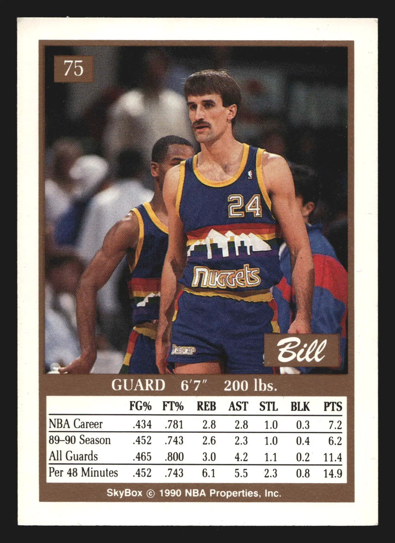 1990-91 SkyBox #75 Bill Hanzlik Denver Nuggets