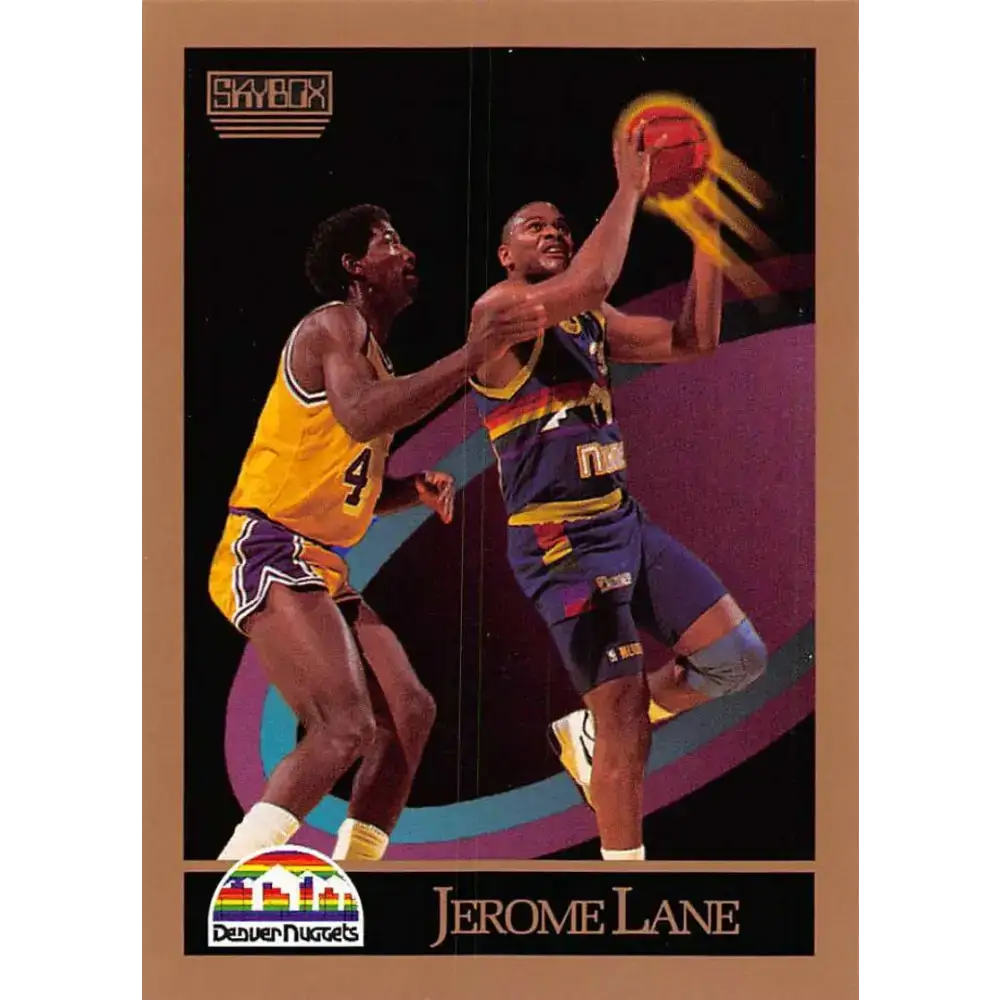 1990-91 SkyBox #77 Jerome Lane EX Excellent Denver Nuggets Basketball Card - Basketball Card Single