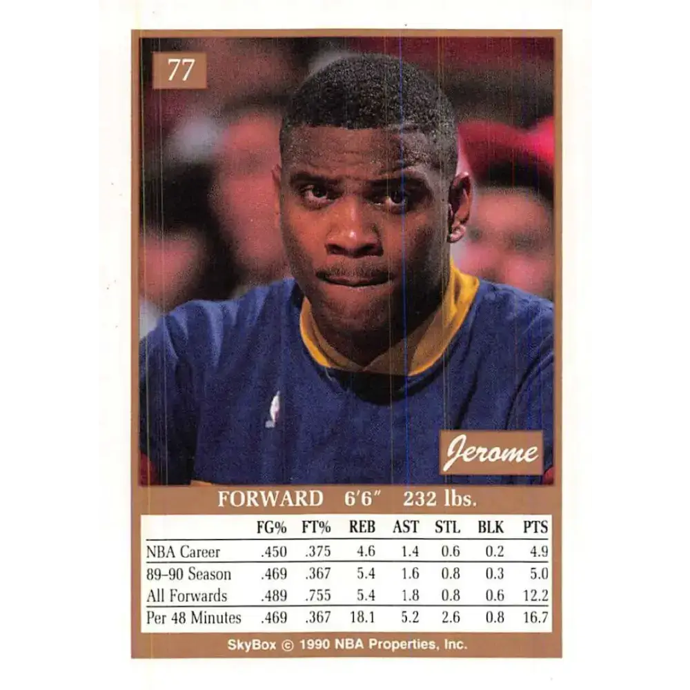 1990-91 SkyBox #77 Jerome Lane EX Excellent Denver Nuggets Basketball Card - Basketball Card Single