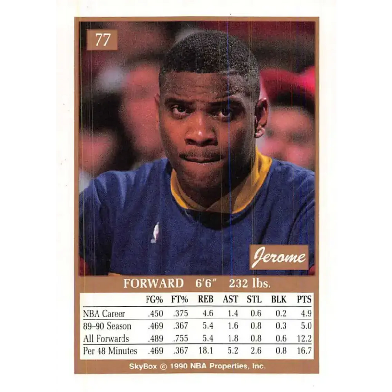 1990-91 SkyBox #77 Jerome Lane EX Excellent Denver Nuggets Basketball Card - Basketball Card Single