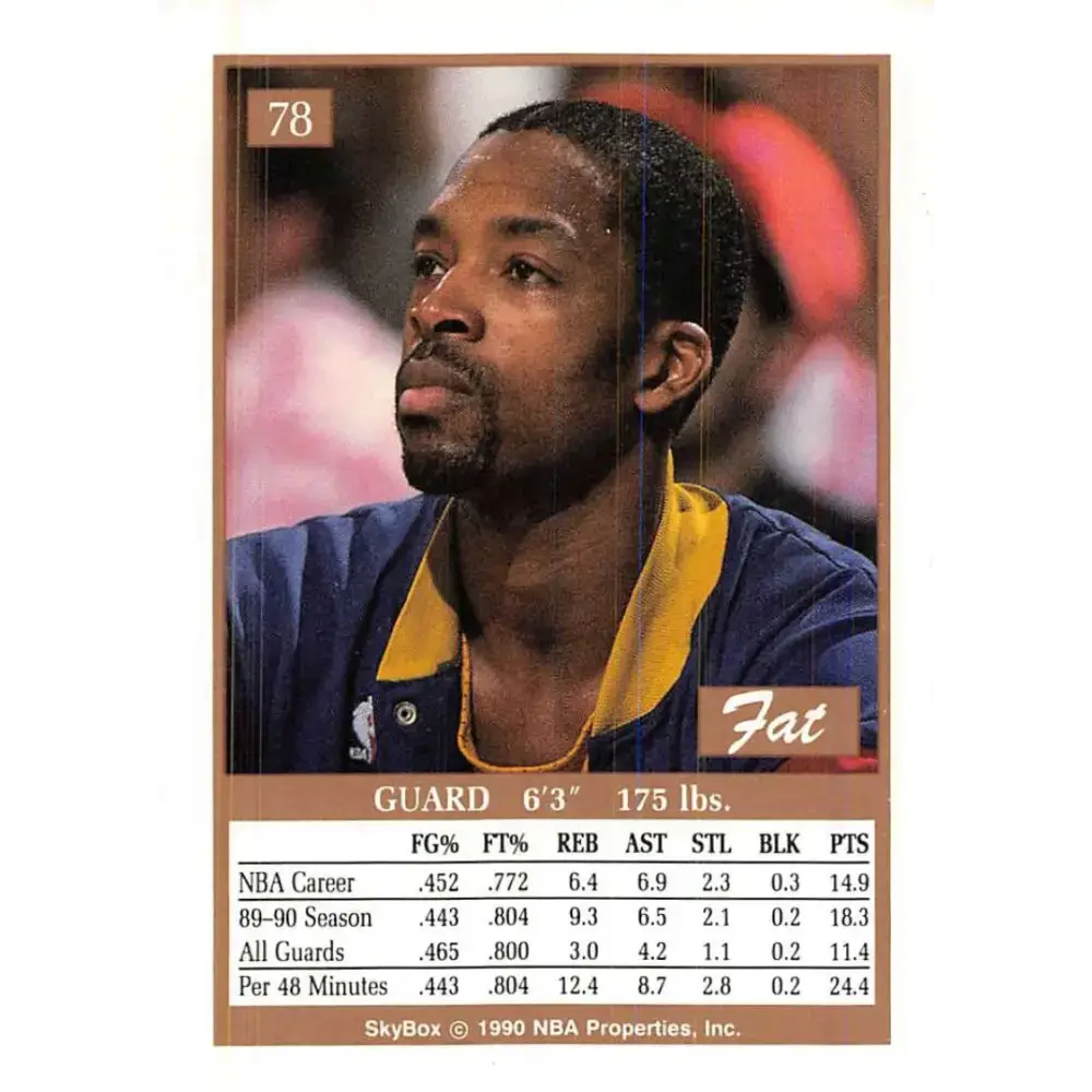 1990-91 SkyBox #78 Lafayette Lever EX Excellent SP Denver Nuggets Basketball Card