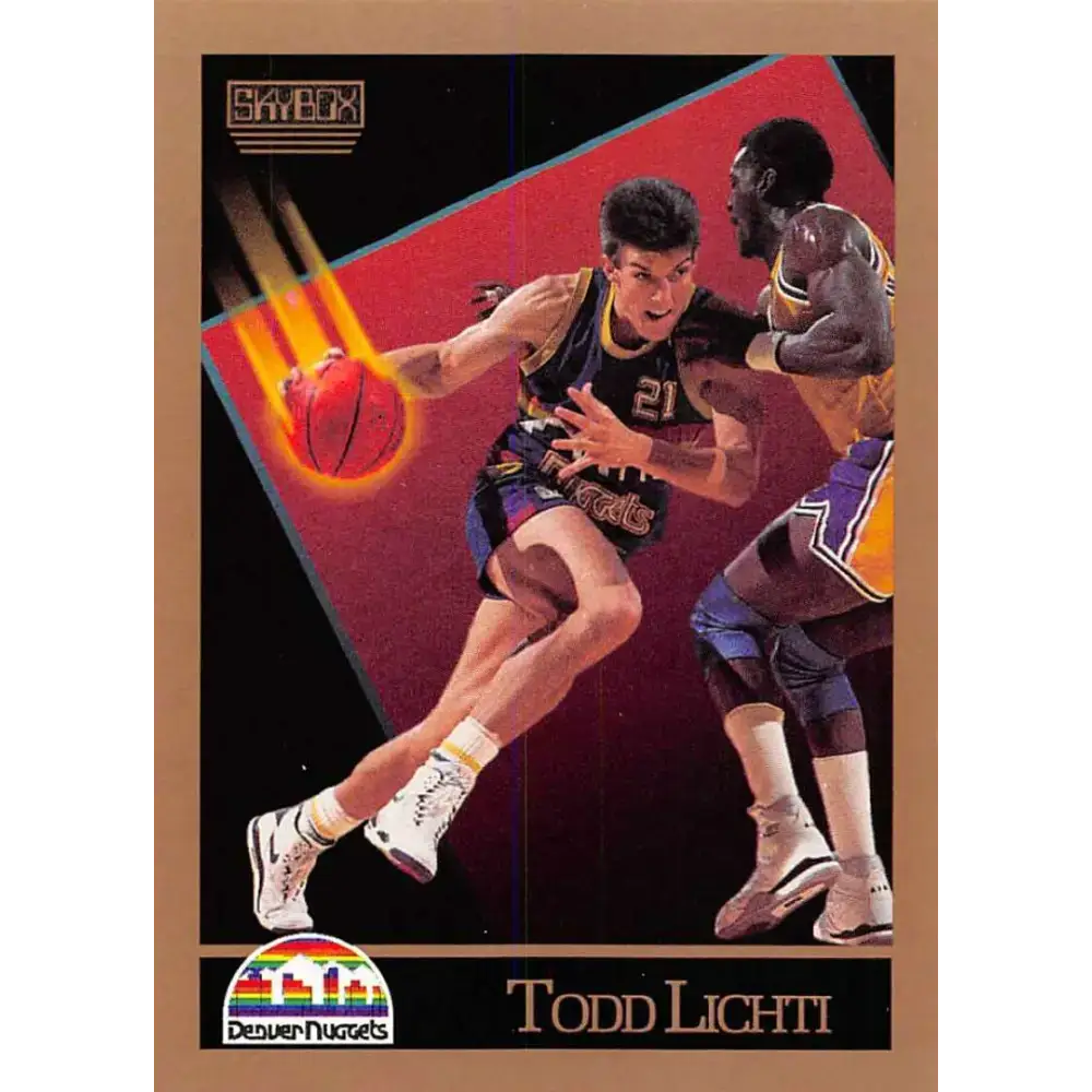 1990-91 SkyBox #79 Todd Lichti EX Excellent RC Rookie Denver Nuggets Basketball Card