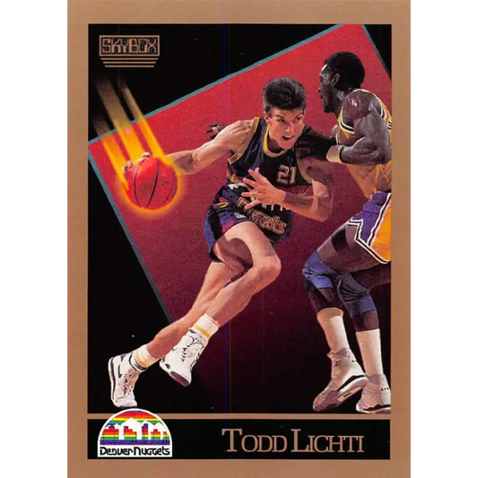 1990-91 SkyBox #79 Todd Lichti EX Excellent RC Rookie Denver Nuggets Basketball Card