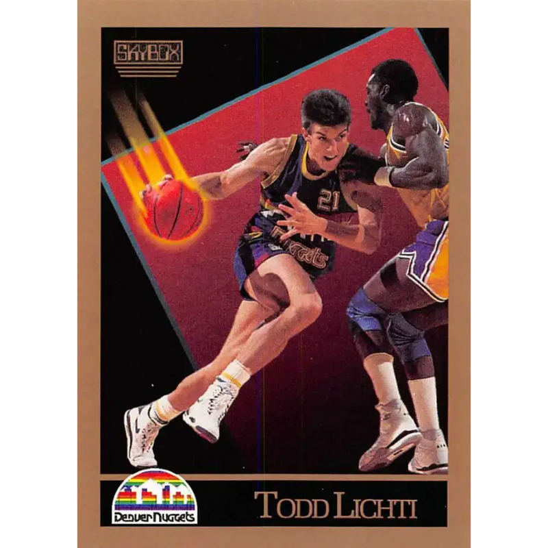 1990-91 SkyBox #79 Todd Lichti EX Excellent RC Rookie Denver Nuggets Basketball Card
