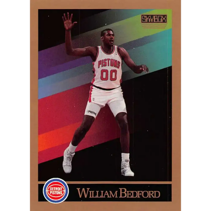 1990-91 SkyBox #83 William Bedford EX Excellent RC Rookie Detroit Pistons Basketball Card - Basketball Card Single