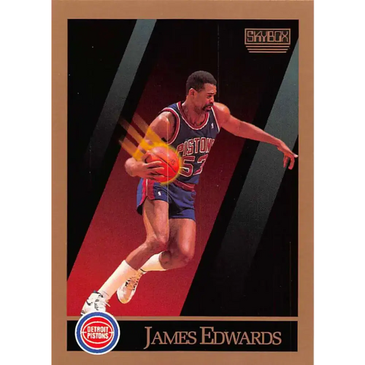 1990-91 SkyBox #85 James Edwards EX Excellent Detroit Pistons Basketball Card