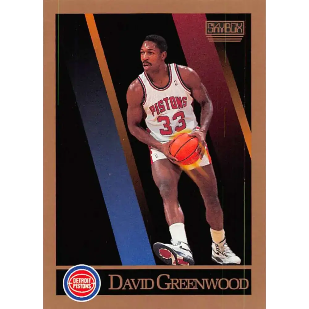 1990-91 SkyBox #86 David Greenwood EX Excellent SP Detroit Pistons Basketball Card - Basketball Card Single