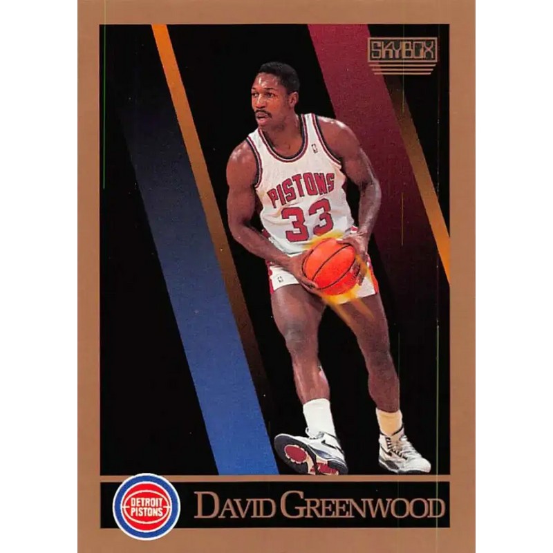 1990-91 SkyBox #86 David Greenwood EX Excellent SP Detroit Pistons Basketball Card - Basketball Card Single
