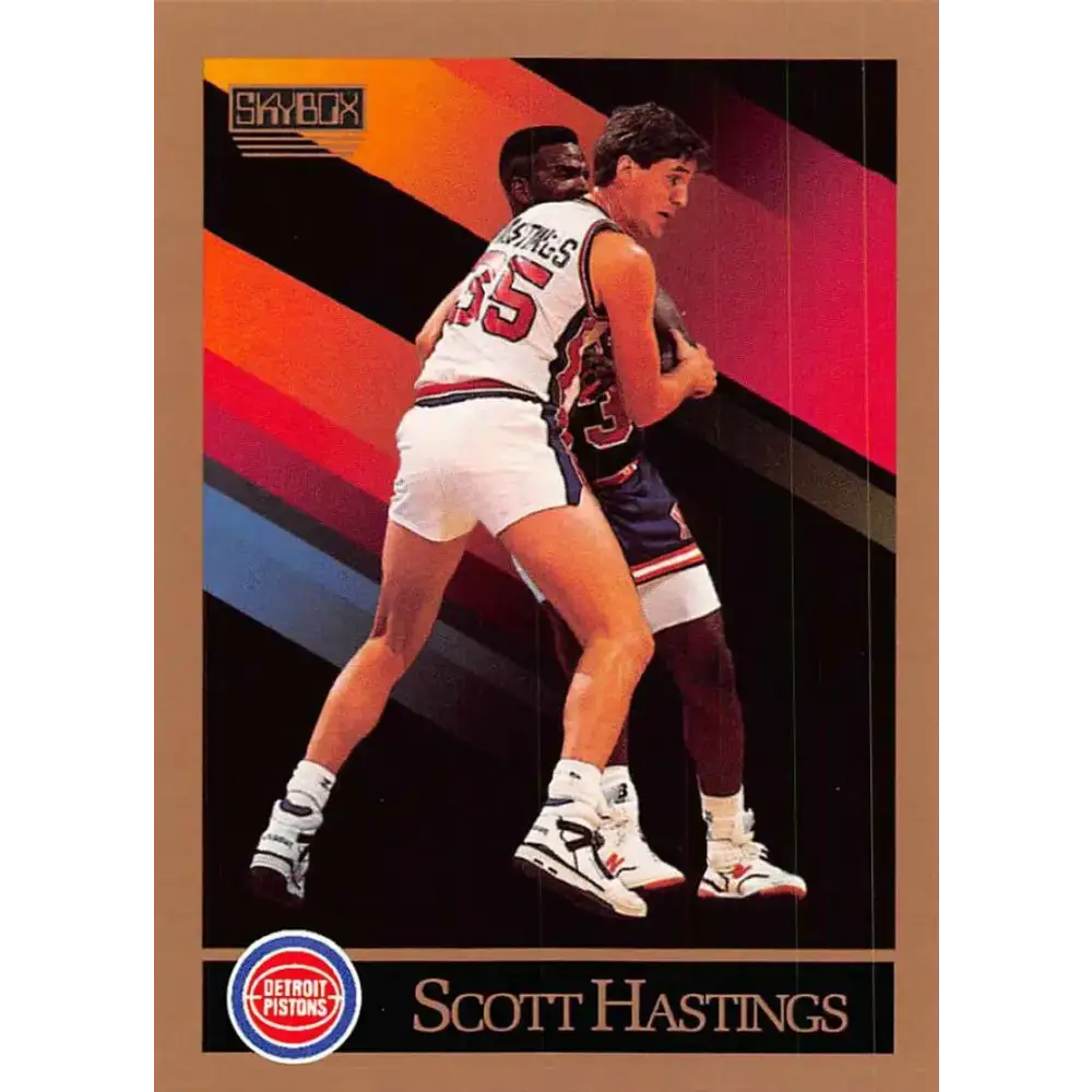 1990-91 SkyBox #87 Scott Hastings EX Excellent Detroit Pistons Basketball Card - Basketball Card Single