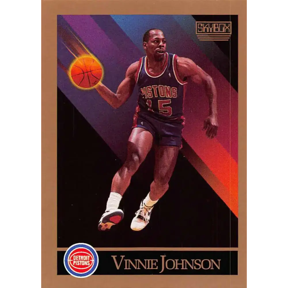 1990-91 SkyBox #89 Vinnie Johnson EX Excellent Detroit Pistons Basketball Card - Basketball Card Single
