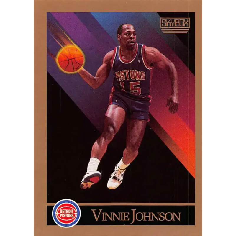 1990-91 SkyBox #89 Vinnie Johnson EX Excellent Detroit Pistons Basketball Card - Basketball Card Single