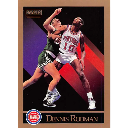 1990-91 SkyBox #91a Dennis Rodman EX Excellent Detroit Pistons Basketball Card