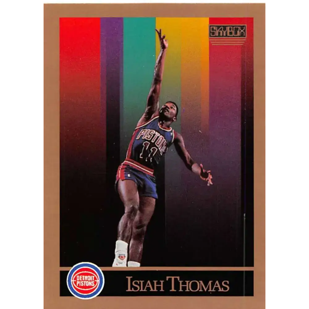 1990-91 SkyBox #93 Isiah Thomas EX Excellent Detroit Pistons Basketball Card - Basketball Card Single
