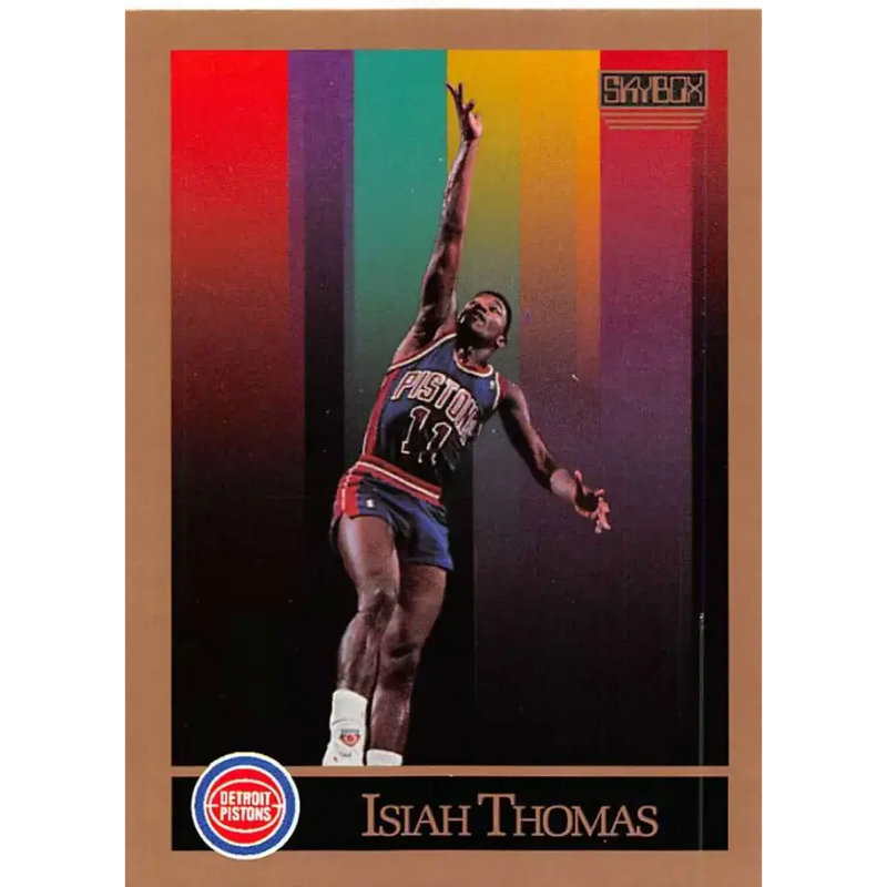 1990-91 SkyBox #93 Isiah Thomas EX Excellent Detroit Pistons Basketball Card - Basketball Card Single