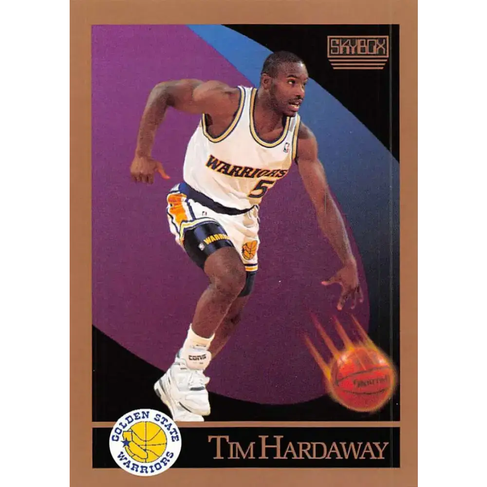 1990-91 SkyBox #95 Tim Hardaway EX Excellent RC Rookie Golden State Warriors Basketball Card - Basketball Card Single