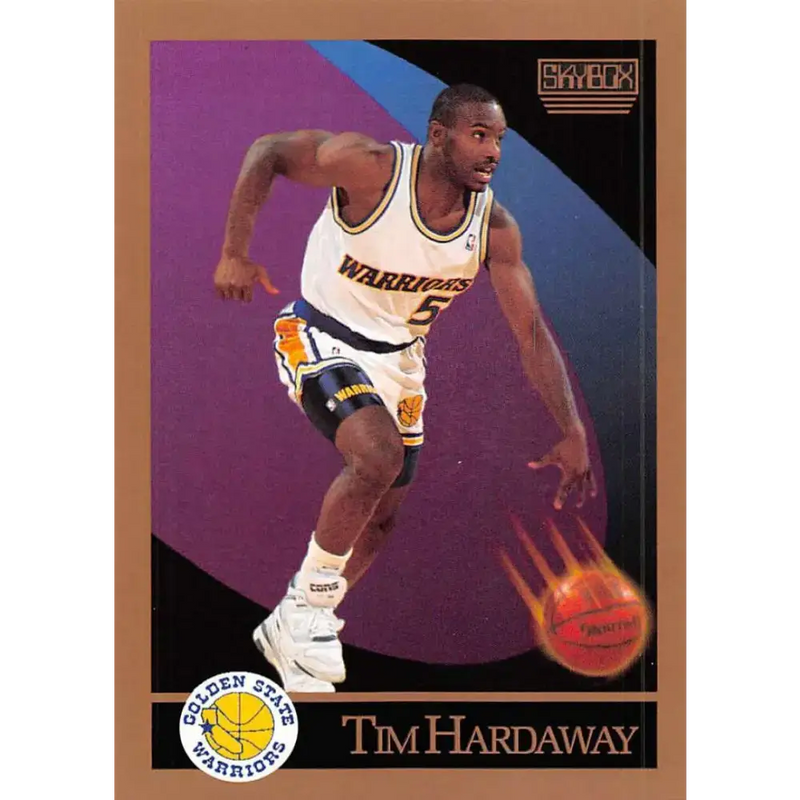 1990-91 SkyBox #95 Tim Hardaway EX Excellent RC Rookie Golden State Warriors Basketball Card - Basketball Card Single