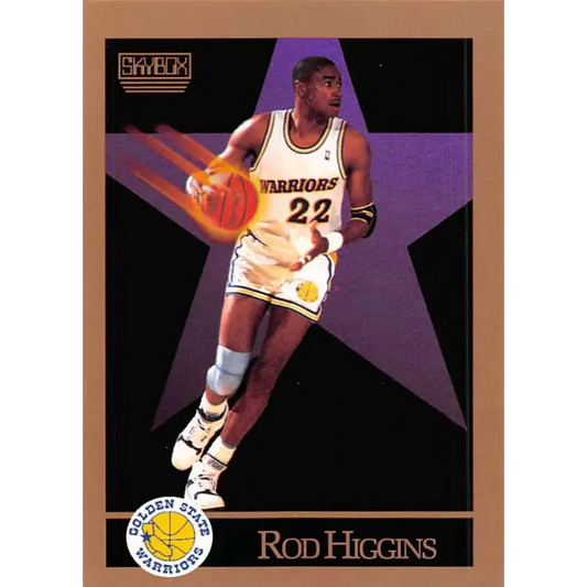1990-91 SkyBox #96 Rod Higgins EX Excellent Golden State Warriors Basketball Card