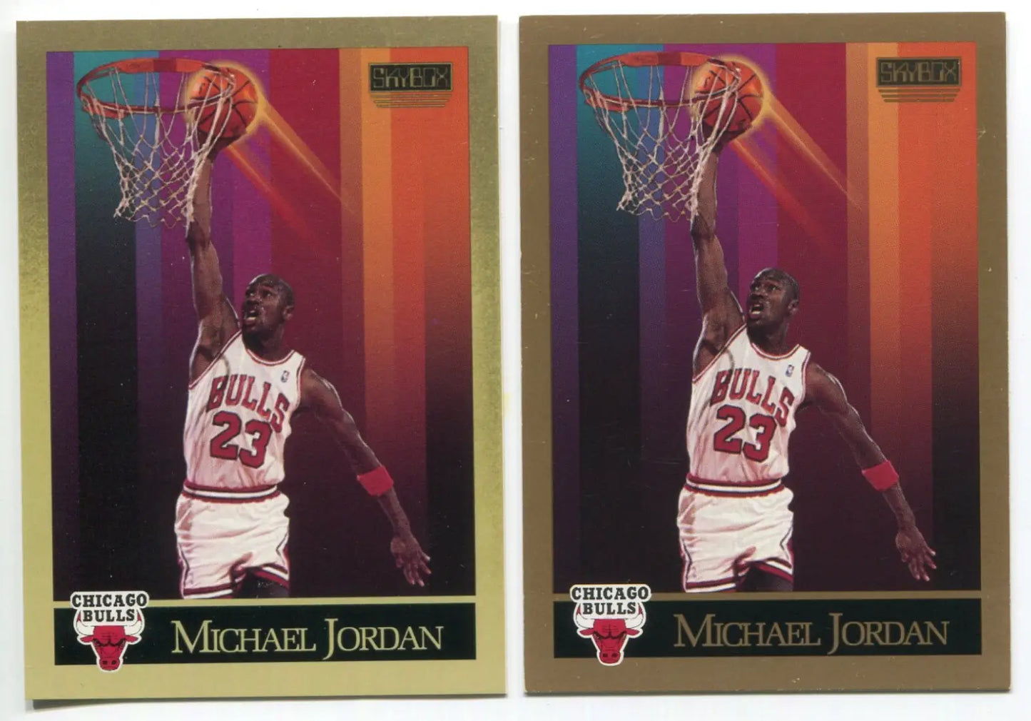 1990-91 SkyBox Michael Jordan #41 *VARIATION* Border & Green Tint - Basketball Card Single