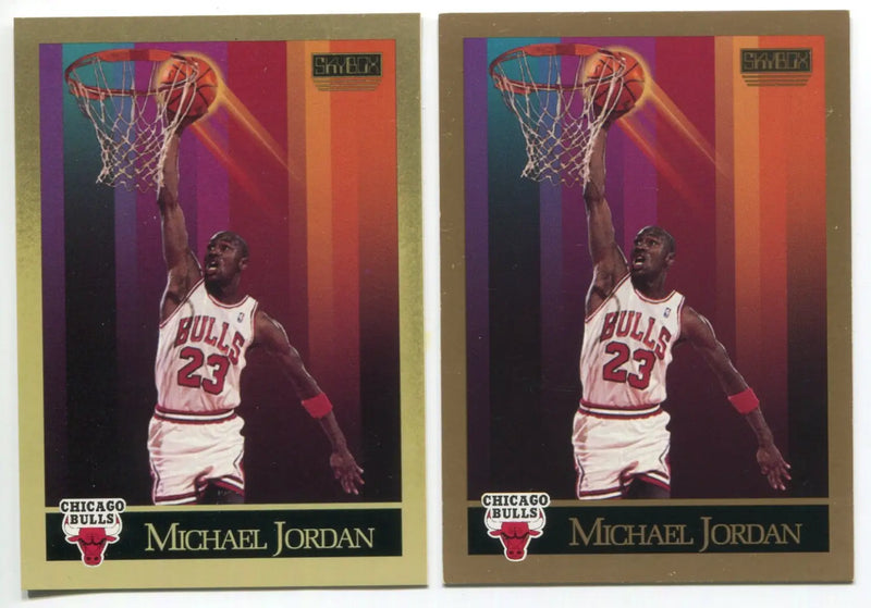 1990-91 SkyBox Michael Jordan #41 *VARIATION* Border & Green Tint - Basketball Card Single