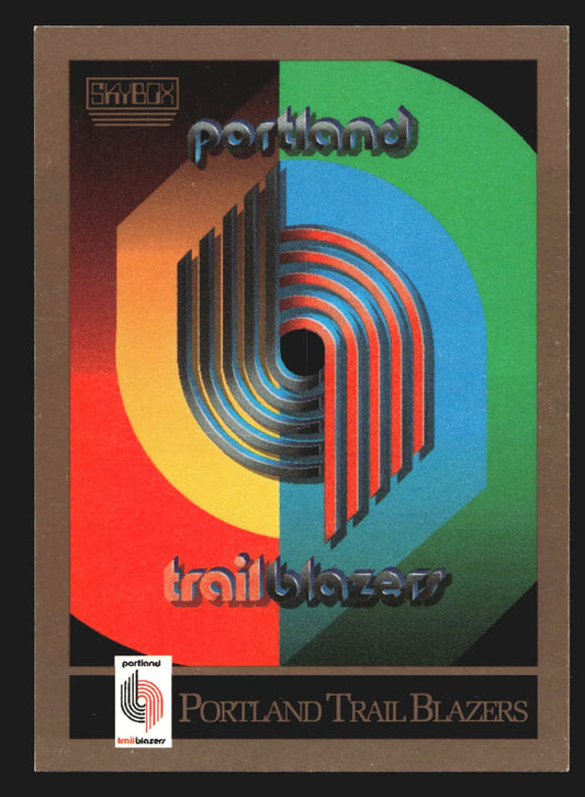 1990-91 SkyBox Portland Trail Blazers #349 Team Logo Checklist - Basketball Card Single