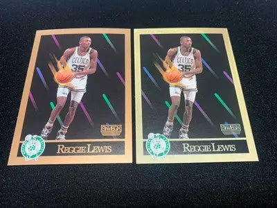 1990-91 SkyBox Reggie Lewis #18 *VARIATION* Border & Green Tint Boston Celtics - Basketball Card Single