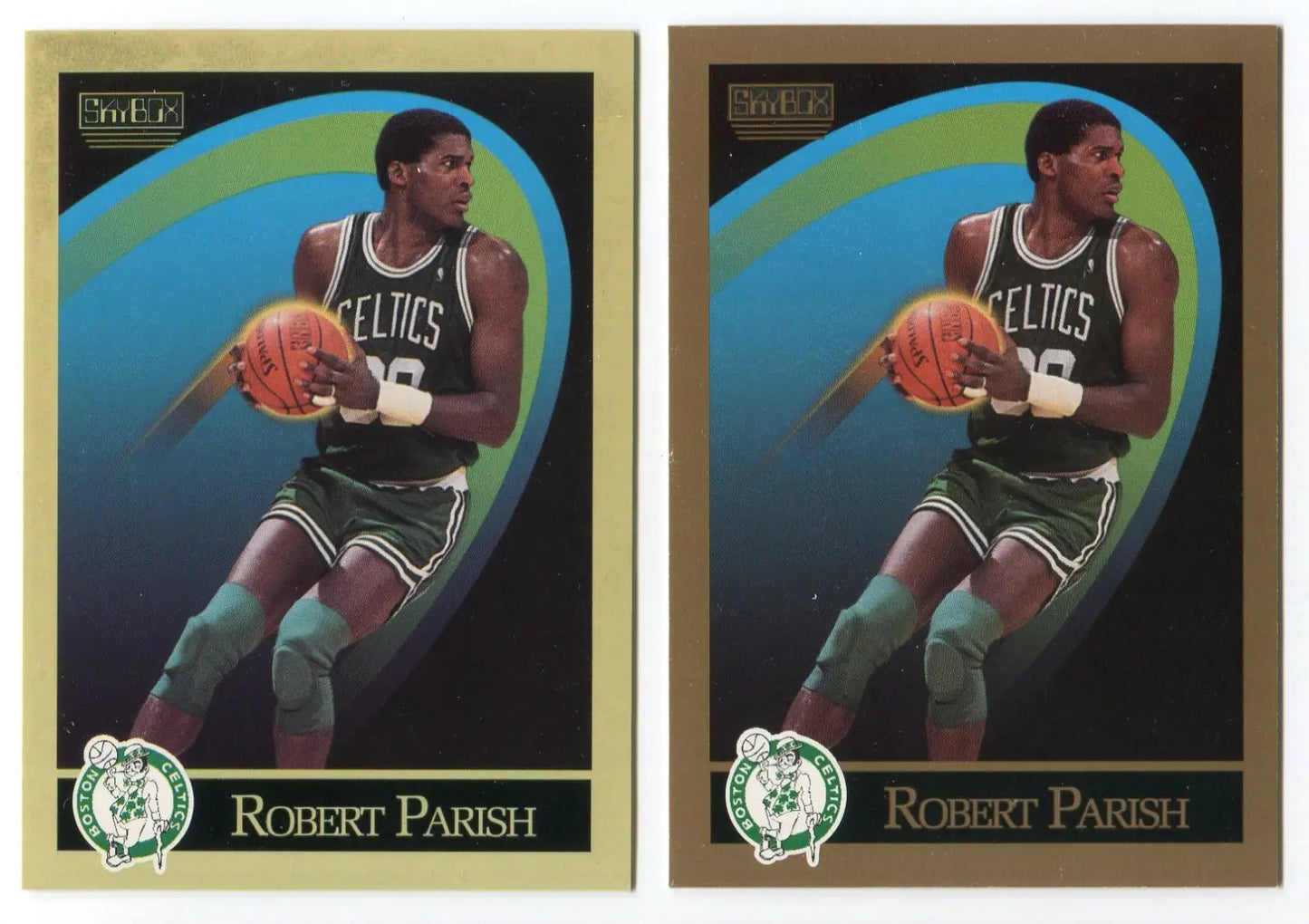 1990-91 SkyBox Robert Parish #20 *VARIATION* Border & Green Tint Boston Celtics - Basketball Card Single
