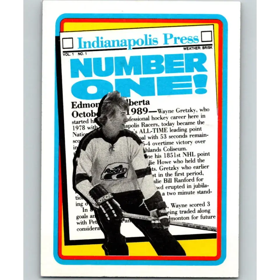 1990-91 Topps #1 Wayne Gretzky NM-MT Los Angeles Kings Hockey Card - Hockey Card Single
