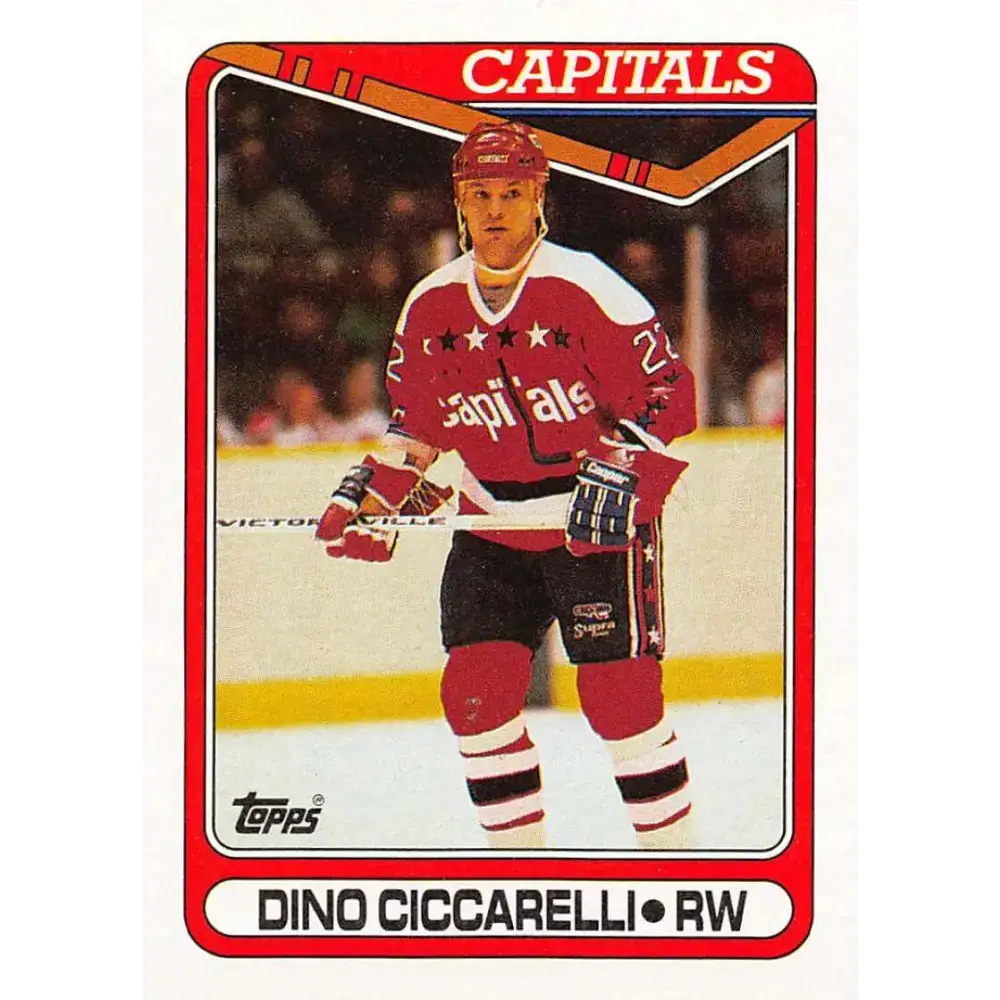 1990-91 Topps #100 Dino Ciccarelli NM-MT Washington Capitals Hockey Card - Hockey Card Single