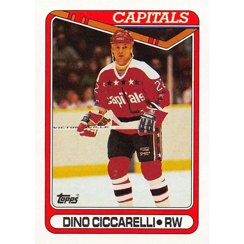 1990-91 Topps #100 Dino Ciccarelli NM-MT Washington Capitals Hockey Card - Hockey Card Single