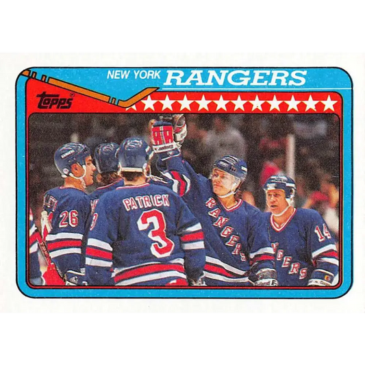 1990-91 Topps #101 Rangers Team NM-MT New York Rangers Hockey Card
