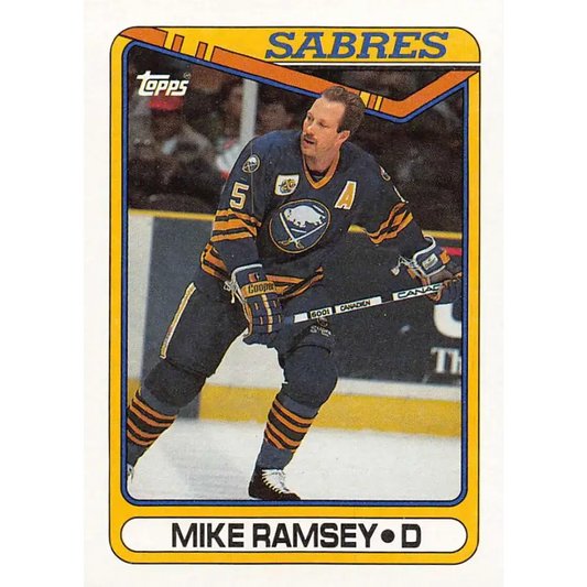 1990-91 Topps #102 Mike Ramsey NM-MT Buffalo Sabres Hockey Card