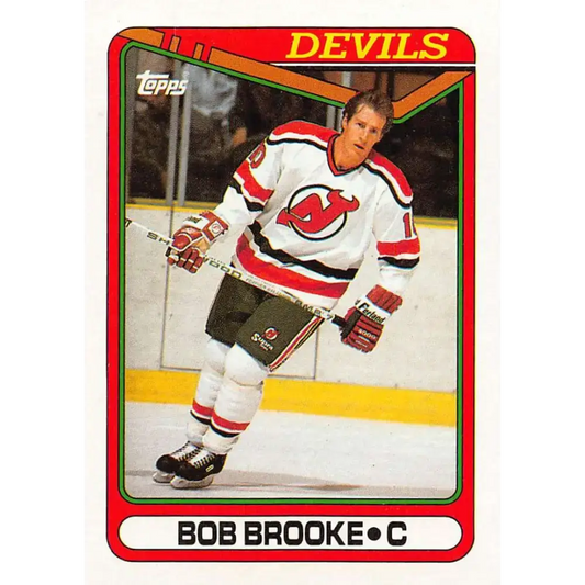 1990-91 Topps #105 Bob Brooke NM-MT New Jersey Devils Hockey Card
