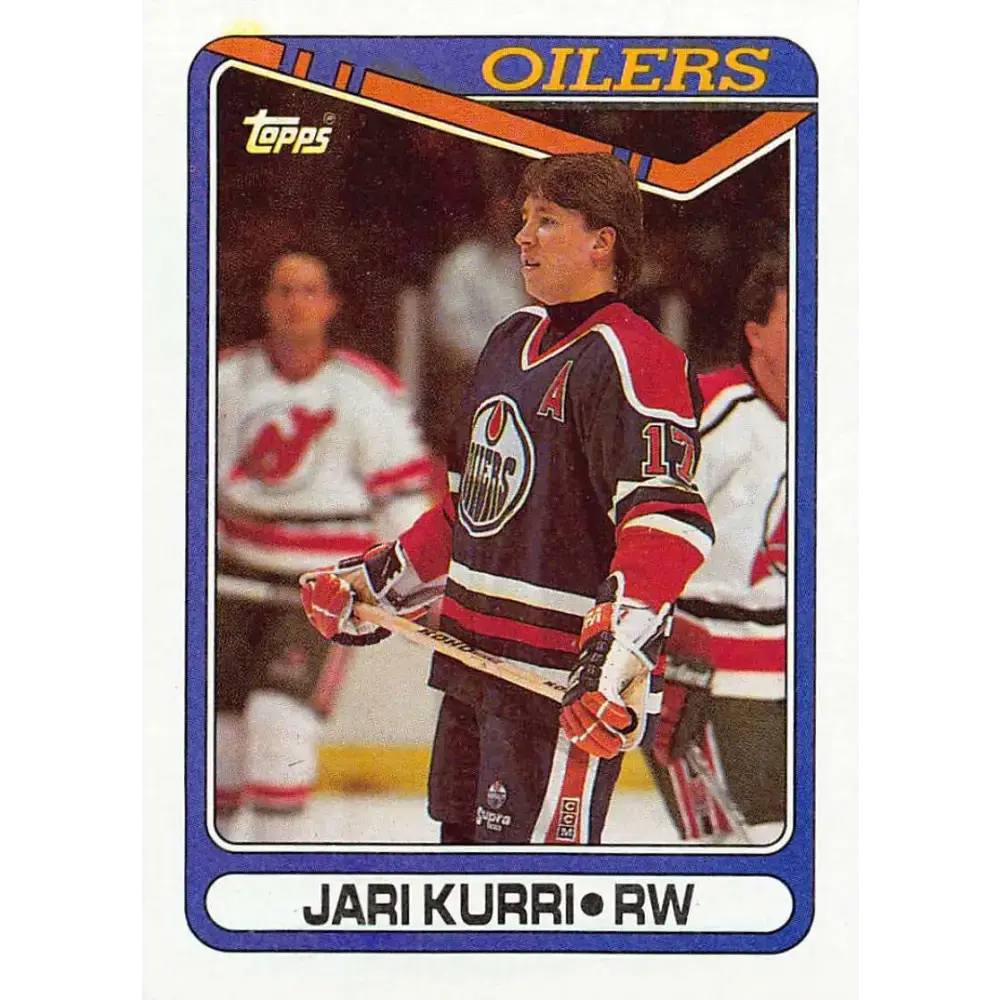1990-91 Topps #108 Jari Kurri NM-MT Edmonton Oilers Hockey Card - Hockey Card Single